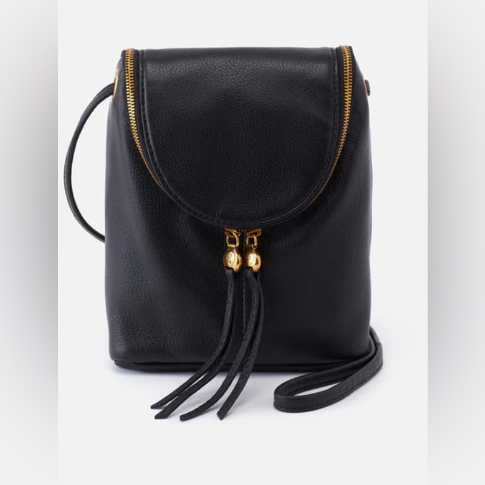 NWT HOBO Fern Crossbody Black Leather Bag